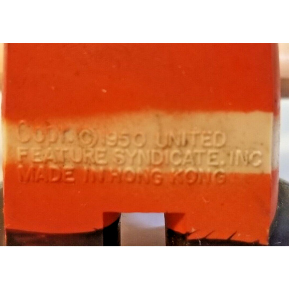 1950-1966 Charlie Brown Peanuts Stackable Toy Figurine Vintage Rare #1 Jersey - Picture 2 of 4